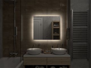 Зеркало с подсветкой Misty Нембус 80см белый